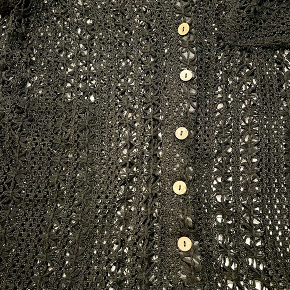 NWT Black Pool Cover Up - Palms Away - Size Small - Black - Picture 5 of 9